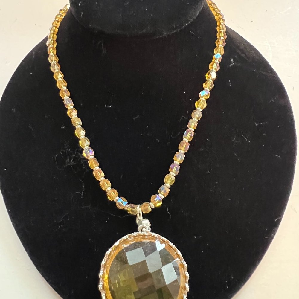 HANDCRAFTED  CRYSTAL NECKLACE